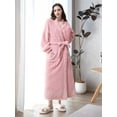 thumbnail image 5 of AMITOFO Long Robes for Women, Soft Fluffy Fleece Bath Robe with Front Pocket, Winter Warm Plush Lapel Women's Robes, Adjustable Belt, 5 of 8