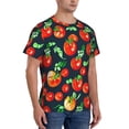 thumbnail image 2 of Vsdgher Tomatoes Print Men's Dry Fit Mesh Athletic Shirts Moisture Wicking Tennis T-Shirt Tops, 2 of 9