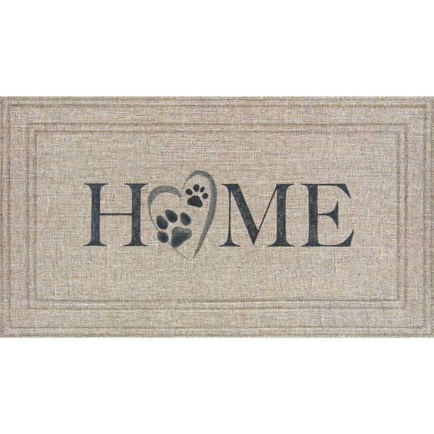 Mainstays Soho Sisal Home Paw Prints Doormat, 20"x36"