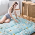 thumbnail image 4 of COSMOGO Floral Printed Japanese Roll Up Floor Futon Mattress flower 2 60" x 80" x 3" Polyester, Foam, 4 of 5