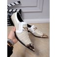 thumbnail image 3 of Zapatos de vestir de negocios de verano para hombre, zapatos de cuero genuino con relieve de serpiente negra, zapatos de fiesta con punta de dragón, zapatos de boda de tendencia, 3 of 5