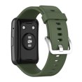 thumbnail image 3 of Bandas de silicona + Correa de reloj con hebilla Reemplazo para Huawei Fit Watch (Verde oscuro), 3 of 6