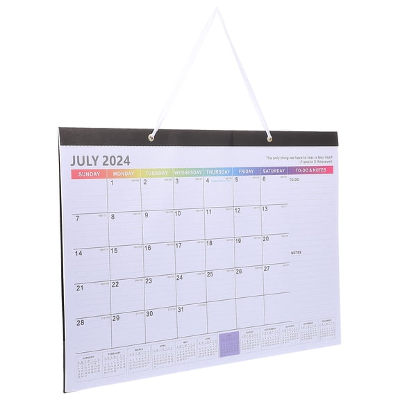 FUEENIRVA Practical English Wall Calendar with Convenient Hanging Hole for Daily Schedule and Appointment Tracking