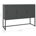 thumbnail image 4 of vidaXL Buffet Anthracite 105x35x75 cm Acier, 4 of 5