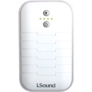 Isound 5,200mah Backup Battery/charger With Built-in Cable (white/silver)