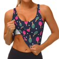 thumbnail image 3 of Picia Ping Pong Rackets And Balls Sports Bra for Women,Padded Strappy Sports Bras Medium Support Yoga Bra with Removable Cups,Running Yoga Bra-XX-Large, 3 of 9