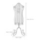 thumbnail image 2 of WEUVEB Exhibidor De Ropa Para Mascota En Metal Plateado Con Base Resistente Ideal Para Tiendas O, 2 of 8