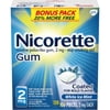 Nicorette Nicotine Coated Gum to Stop Smoking, 2Mg, White Ice Mint Flavor - 100 + 20 Count