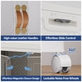 thumbnail image 7 of Collapsible Stackable 165QT Storage Bin with Lid, 3-Pack Rolling Cabinet with Doors for Closet & Home, White, 19.7"W x 12.6"D x 34"H, 7 of 7