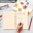 thumbnail image 4 of FORMRS 1-Subject Spiral Notebook 8" x 5" College Ruled 60 Refillable Sheet A5 Hard Cover, White Autumn Leaves, 4 of 7