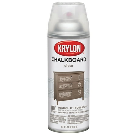 Krylon Chalkboard Spray Paint, 12oz., Clear (Best Way To Clean Chalkboard Paint)