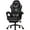 Gray, variant on Czlolo Gaming Chair with Footrest Racing Style Lumbar Support Massager Video Game Chair with Metal Legs, High Back Reclining Gamer Chair with Headrest, 360° Swivel Office Computer Desk Chair (Red)