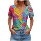 thumbnail image 1 of Top de Verano de las Mujeres, Cuello en V Moda Casual de Manga Corta Blusa, Primavera Y Verano Ligero Top, 1 of 9