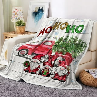 Red Truck Christmas Blanket Throw- Winter for Women Men Teens- Christmas  Tree Santa Candy Cane Throw Blankets - Cute Red Christmas Blankets and  Throws - Soft Decor Stuff, 50x60 inch 