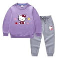 thumbnail image 2 of Hello kitty primavera y otoño nuevos niños usan pantalones de suéter para niños conjunto de dos piezas conjunto de manga larga de algodón sólido para bebé, 2 of 5