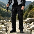 thumbnail image 5 of Cmfcve Water Repellent Cargo Pants for Men Drawstring Waist Casual Pants Straight Leg Hiking Pants, 5 of 7
