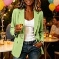 thumbnail image 6 of VBVC Women's Notched Lapel Single Button Blazer , Long Sleeve Office Suit Jacket For Women , Ladies' Business Blazer with Pockets,Green,S-3XL, 6 of 9