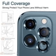 thumbnail image 4 of Bollsley Compatible for iPhone 13 Pro Max(6.7") iPhone 13 Pro(6.1") 2021 Camera Lens Protector, 9H Tempered Glass Film Full Cover Sticker Accessories for iPhone 13 Pro/Pro Max,Blue, 4 of 9