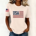 thumbnail image 2 of Levmjia Women's 4th of July T Shirt USA Flag Print Casual Crew Neck Short Sleeve Patriotic Top Loose Fit Summer Tee for American Independence Day, 2 of 6