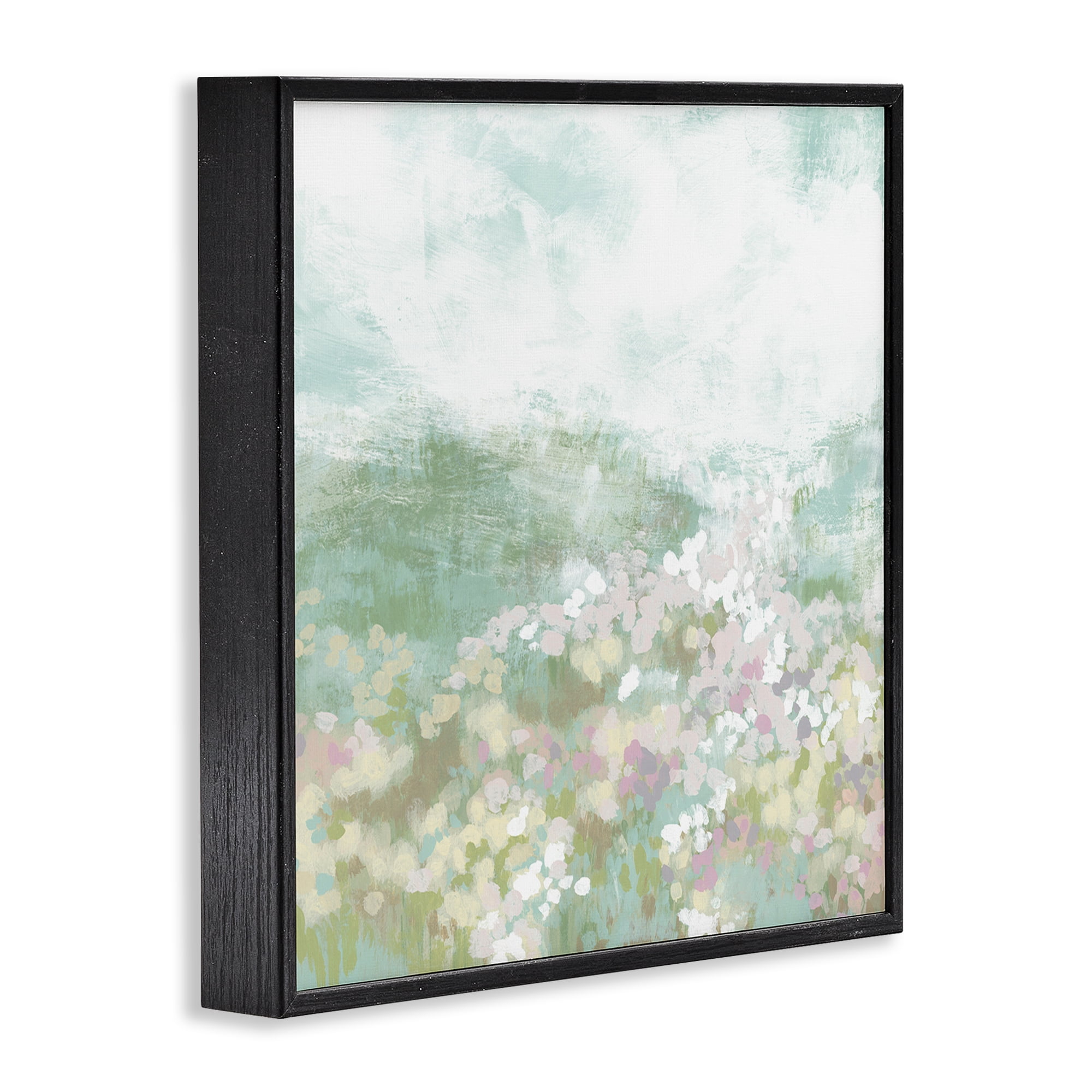 Stupell Industries Rural Countryside Impression Landscape Painting Black Framed Art Print Wall Art, 24 x 24