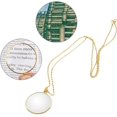thumbnail image 3 of 2 Pieces Magnifier Monocle Lens, Optical Lens Necklace, Magnifier Reading Decoration, Magnifier Jewelry Chain, Magnifier Necklaces, for Reading Books, Newspapers, 3 of 5