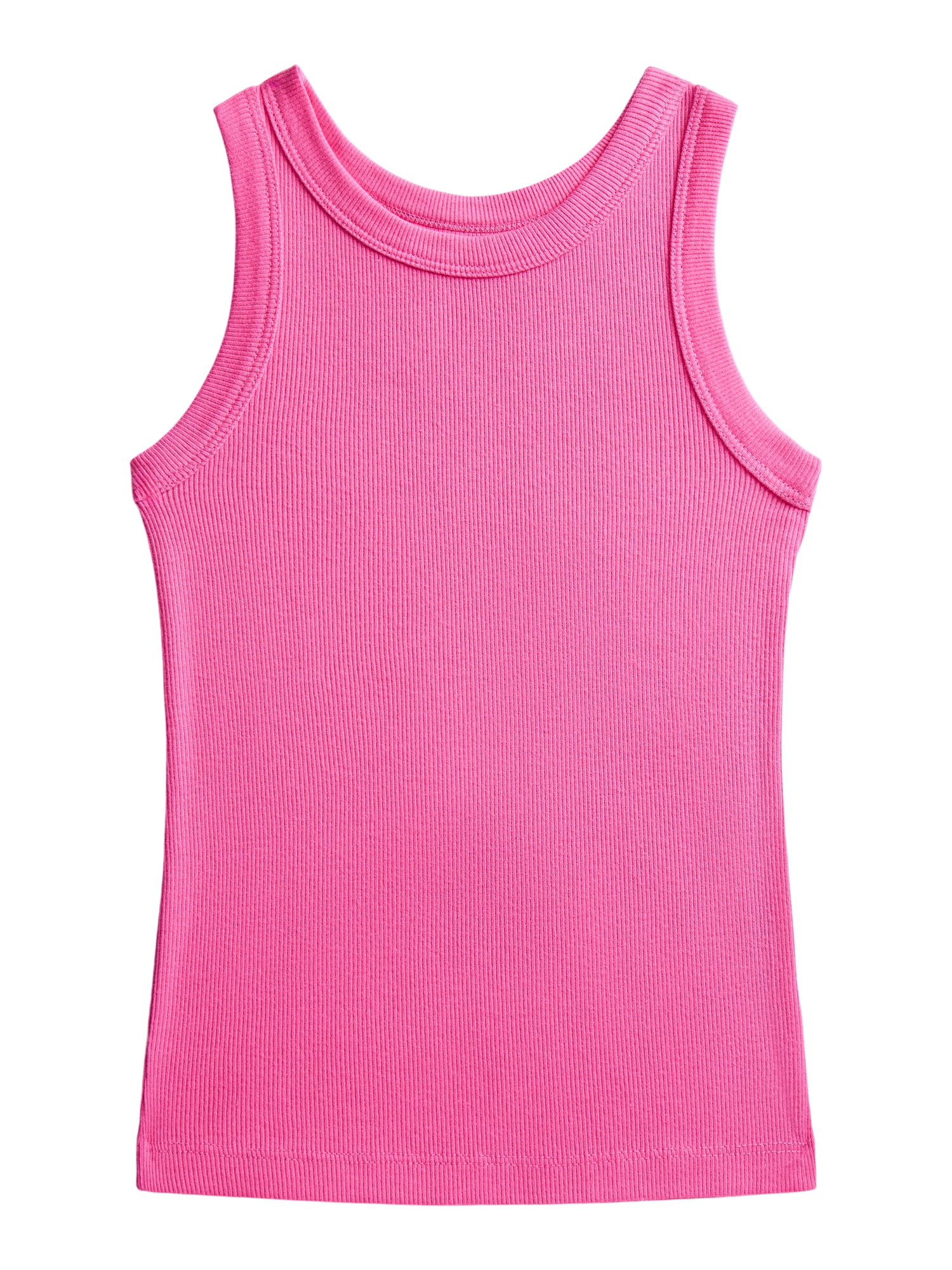Wonder Nation Girls Ribbed Tank Tops, 6-Pack, Sizes 4-18 & Plus