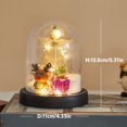 thumbnail image 3 of Dsscvnef LED Christmas Tree Cloche Glass Dome 5 Inch Snowman Display Decorative Jar With Base Lighte Up Decoration for Flower Tabletop Centerpiece Home Christmas Party Hippopotamus Ornament Bulk Ornam, 3 of 4
