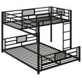thumbnail image 6 of BEBPILOO L-shaped Metal Twin over Full Size Bunk Bed, Black, 6 of 12