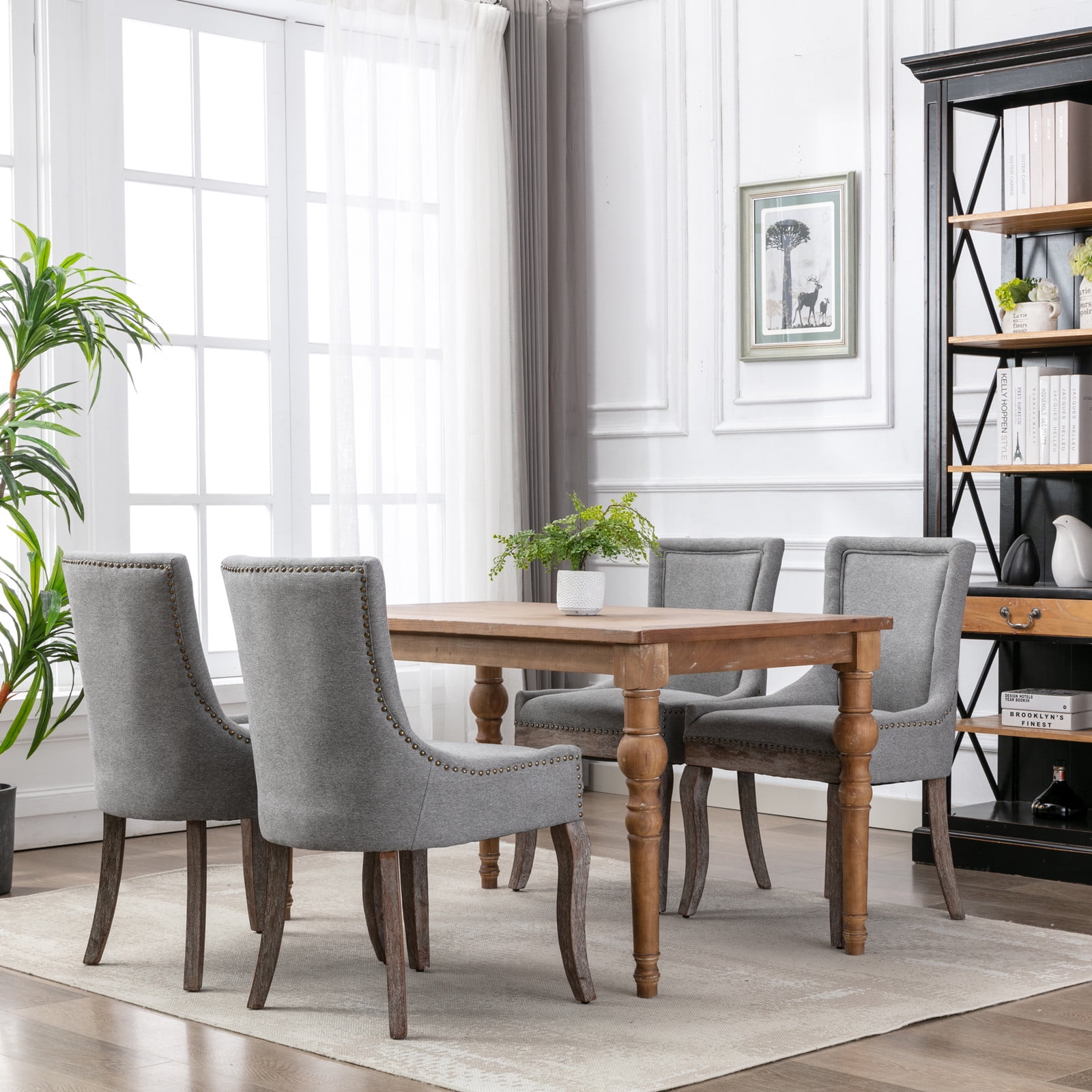 High Back Fabric Dining Room Chairs
