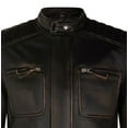 thumbnail image 4 of Mens Vintage Leather Retro Biker Jacket - Zakinthos, 4 of 4