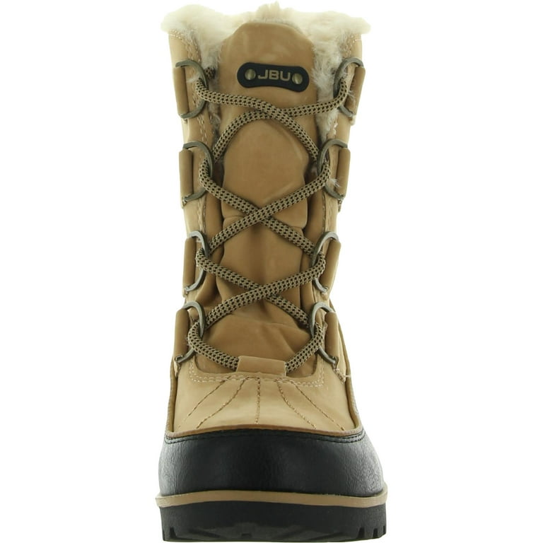 JBU by Jambu Womens Maldive Faux Leather Winter Snow Boots Tan 8 Medium B M Walmart
