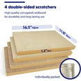 thumbnail image 4 of BAMITORI 4 PCS Cat Scratch Pad in Cat Scratcher Box with Catnip, Reversible Cat Scratch Pad, 4 in 1 Replacement Cardboard Refill Interactive Lounge for Indoor Cats, 4 of 7