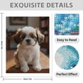 thumbnail image 3 of Diamond Art Kit for Adults, Adorable Puppy Portrait Indoors Diamond Painting for Adults Beginners, DIY Diamond Art Painting Kits, 5D Diamond Painting Crafts for Home Decor 12x16 Frameless, 3 of 7