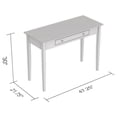 thumbnail image 3 of Safdie & Co. 42.15"L Computer Desk with 1-Drawer in White, 3 of 3