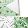 thumbnail image 2 of Avocado Blanket Cute Cartoon Avocado Toast Throw Blanket Avocado in Fitness Throws Avocado Stuff Gifts for Women, 2 of 6