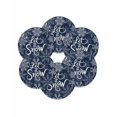 thumbnail image 7 of 15 Inch Round Placemats Set of 6, Navy Blue Christmas Non Slip Heat Insulation PP Table Mats, Retro Rustic Winter Snowflakes Xmas Washable Place Mats for Kitchen Dining Party Table Decor, 7 of 7