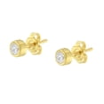 thumbnail image 4 of 10K Yellow Gold 1/5ct. TDW Diamond Bezel Stud Earrings (H-I,SI2-I1), 4 of 7