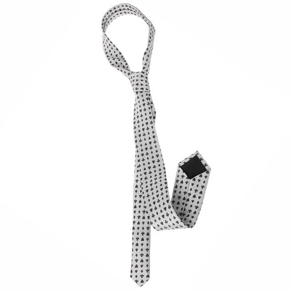 WRITWAA Funny Poker Necktie for Men's Unique Fashion Decorative Tie Assorted Colors Polyester Silk 58 Inches