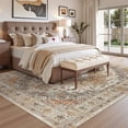 thumbnail image 6 of Roxstand Washable Area Rugs 5x7, Stain Resistant Lightweight Vintage Rugs for Living Room, Non Skid Farmhouse Bedroom Rugs(5'x7', Vintage01-Turmeric), 6 of 9