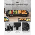 thumbnail image 7 of Deik 1600W Electric Grill Griddle 2-in-1 Indoor Grills & Griddle  Smokeless Non-Stick PanAdjustable,  21''x11" Black, 7 of 7
