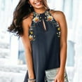 thumbnail image 3 of KDFJPTH Beach Dresses For Women Splice Neck Boho Halter Sleeveless Beach Print With Shorts Underneath Mid Womens Dress, 3 of 7