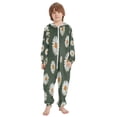 thumbnail image 2 of Vzayyk 4T-14Y Size Aviliable Cozy One-Piece Footless Sleeper Pajama White Daisies, 2 of 8