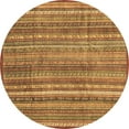 thumbnail image 1 of Ahgly Company Indoor Round Abstract Brown Modern Area Rugs, 3' Round, 1 of 4