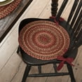 thumbnail image 4 of VHC Brands Cider Mill Jute Chair Pads, Braids of Burgandy & Olive, Set of 6, 4 of 4