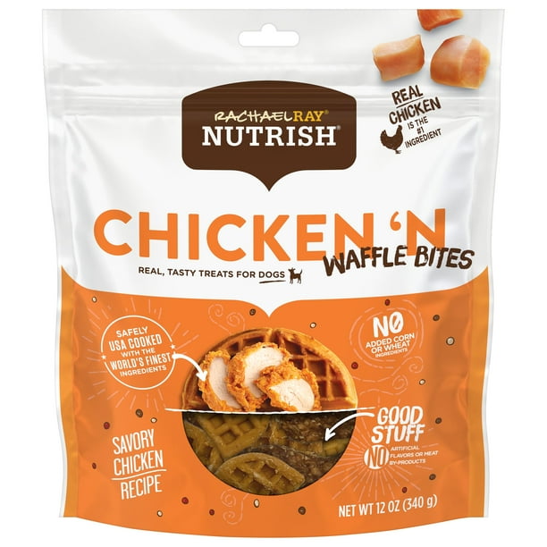 Rachael Ray Nutrish Chicken 'N Waffle Bites Dog Treats, 12Ounce Bag