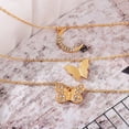 thumbnail image 4 of Collier Papillon Mode Diamant Personnalité Pendentif à Franges Multicouche Bijou Cadeau pour Dames, 4 of 9