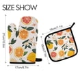 thumbnail image 2 of Yayeee Oven Mitts and Pot Holder Set of 4 Heat Resistant Kitchen Gloves Baking Hot Pad, Orange Slices, 2 of 5
