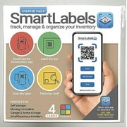 QR Code Smart Labels | Color Coded Scannable Stickers for Storage Bins, Moving Containers & Organization | Pack and Track Inventory on iOS & Android App | Pack of 4 (Starter Pack)