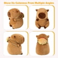 thumbnail image 5 of Capybara Plush Toys, 13" Cute Capybara Plush with Hamburger Backpack Stuffed Animals Plushies Doll Toy Kawaii Plush Doll Christmas Birthday Gifts for Kids Adults, 5 of 7