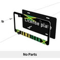 thumbnail image 5 of Jamaican License Plate Frames - 2Pcs  Flag License Plate Holder Aluminium Alloy Decor Car Accessories  Flag for Car Tag Fits Standard Us Canada Vehicles for Men Women 2Hole with Screws, 5 of 14